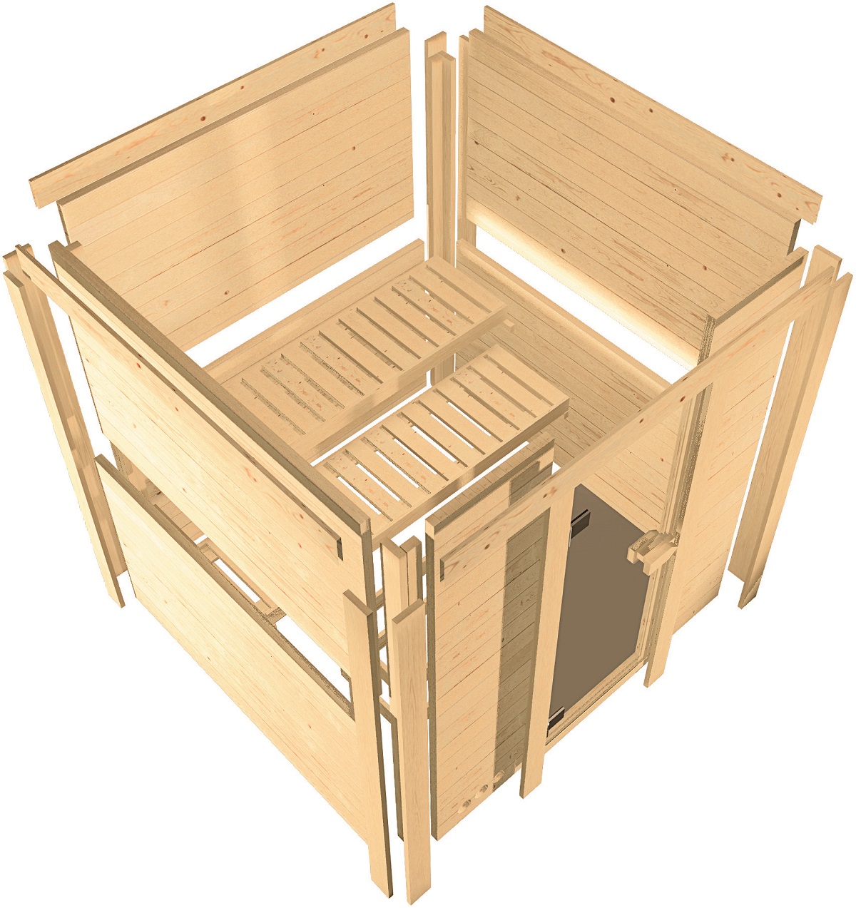 Karibu Sauna Exploded drawing