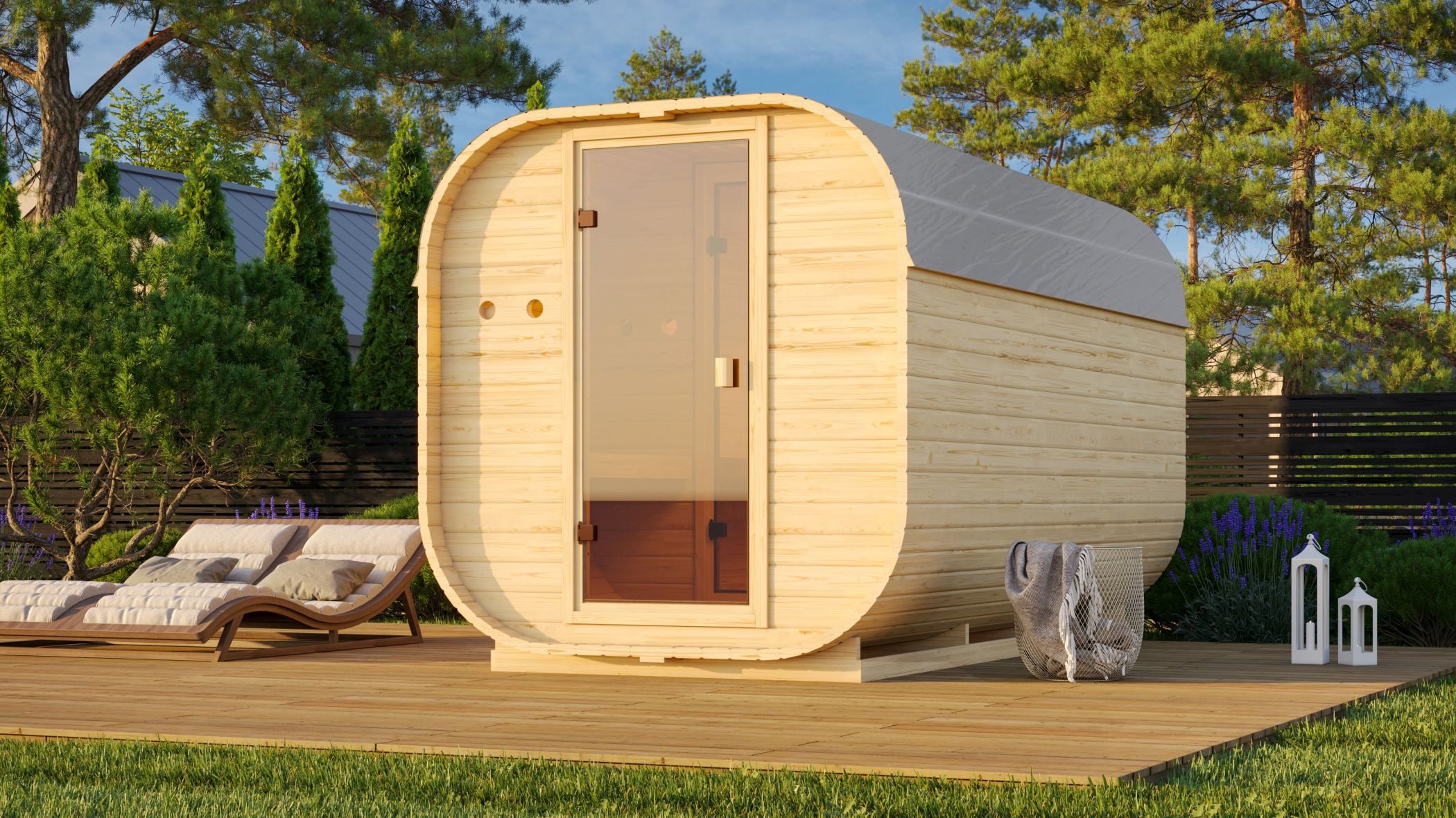 Barrel sauna Quadro 3