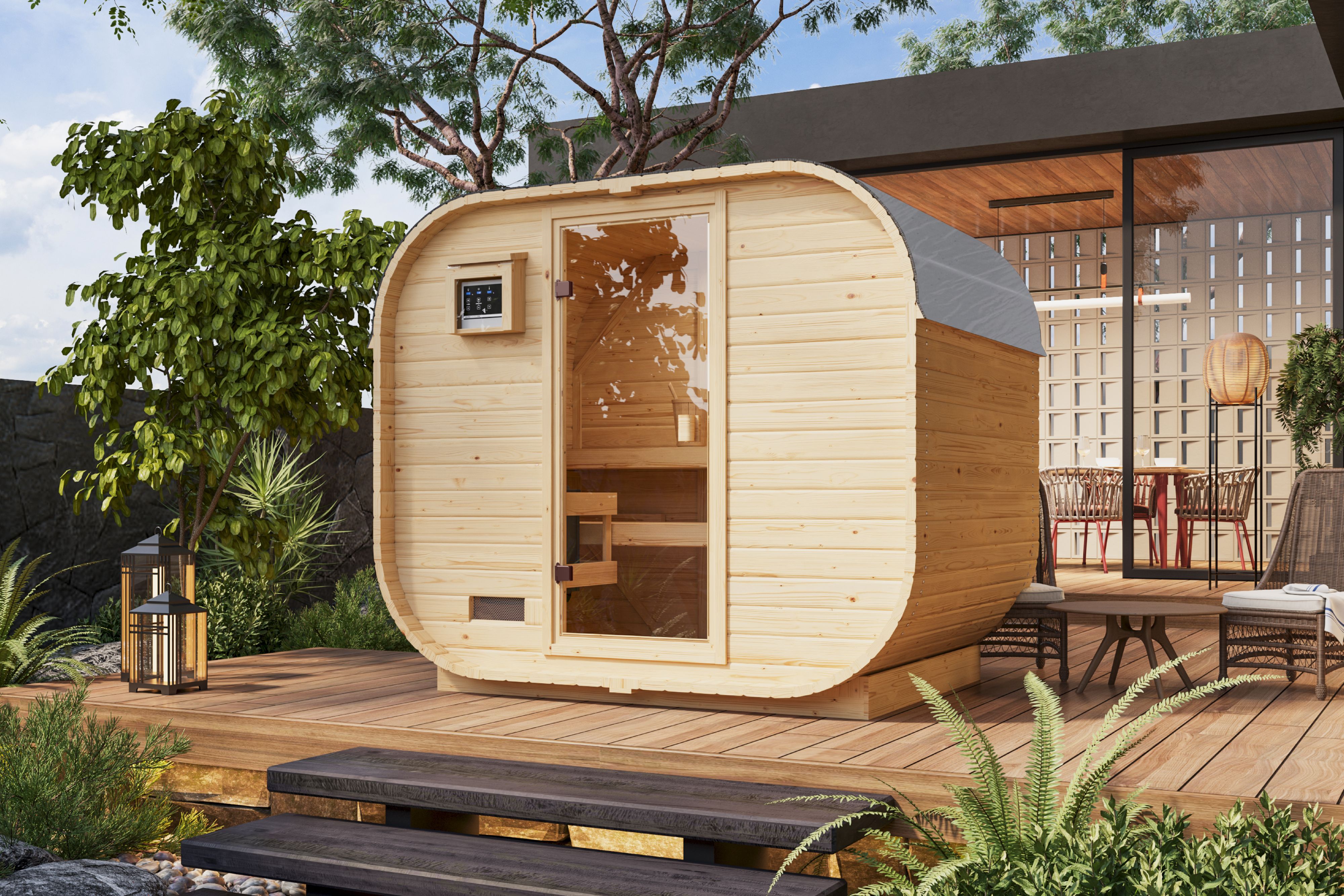 Barrel sauna Quadro 1 Plus