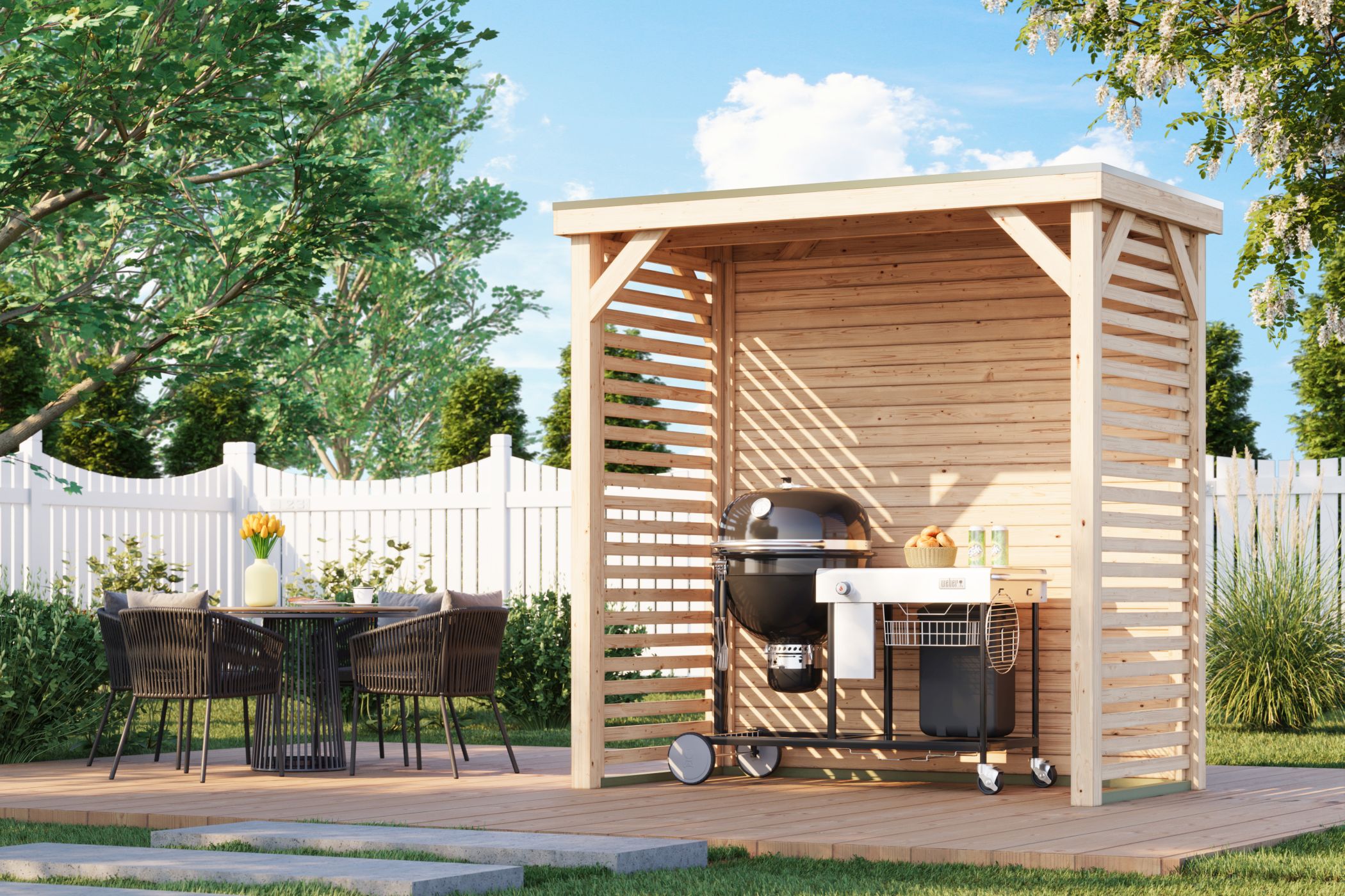 Innenarchitektur, Hinterhof, Draußen, Holz, Veranda