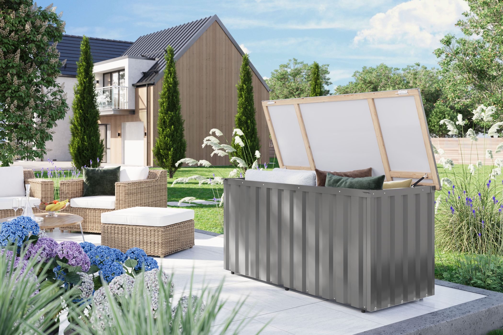 Potted Plant, Planter, Interior Design, Backyard, Grass