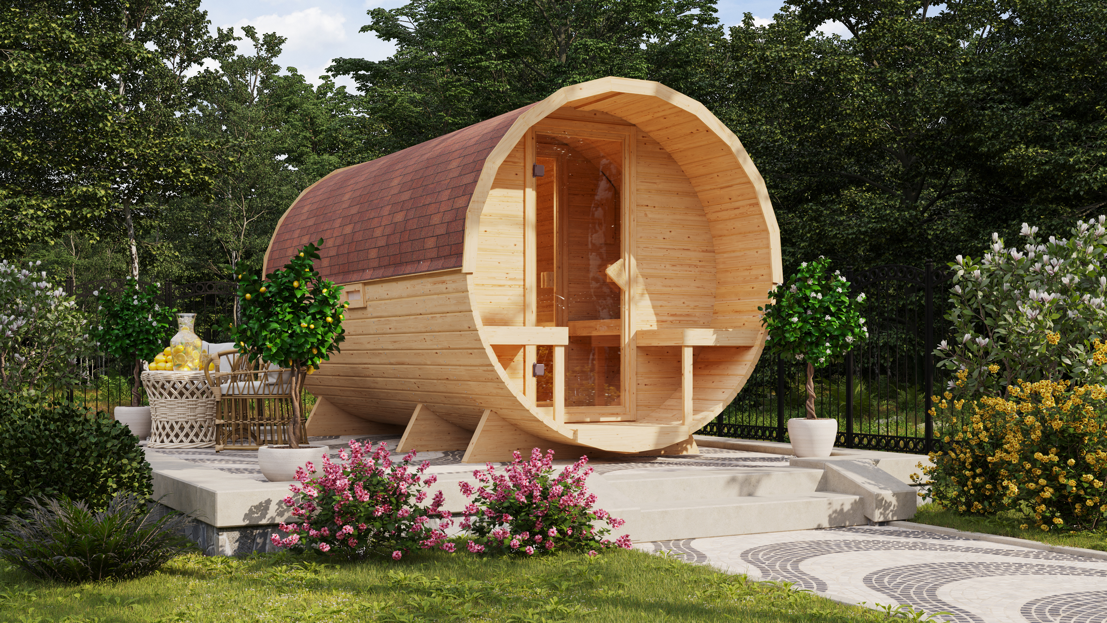 Barrel sauna 3