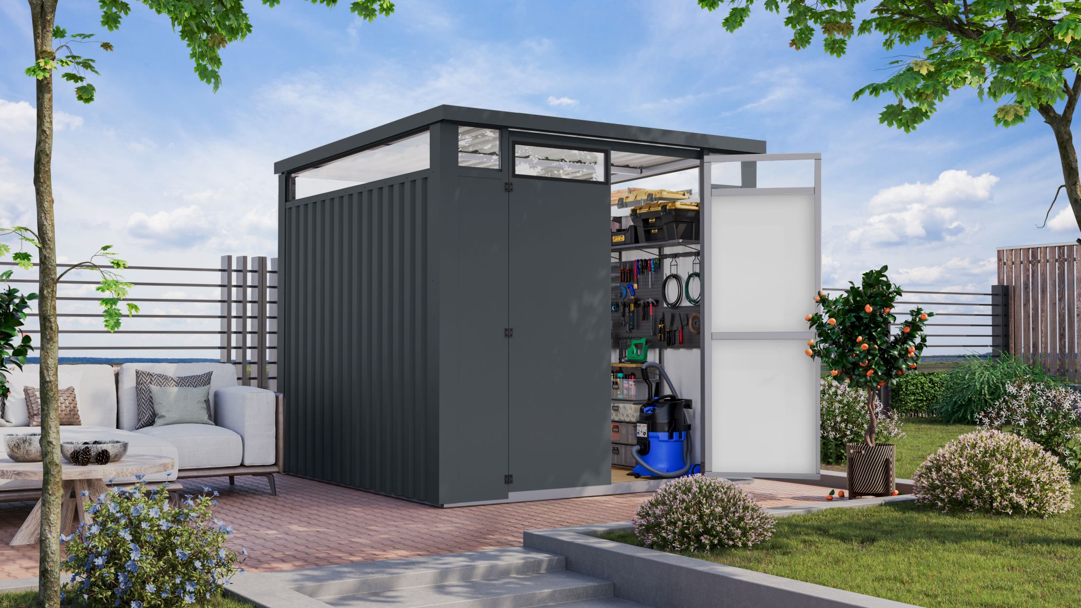 Metal house Østen 2 anthracite / Clearance