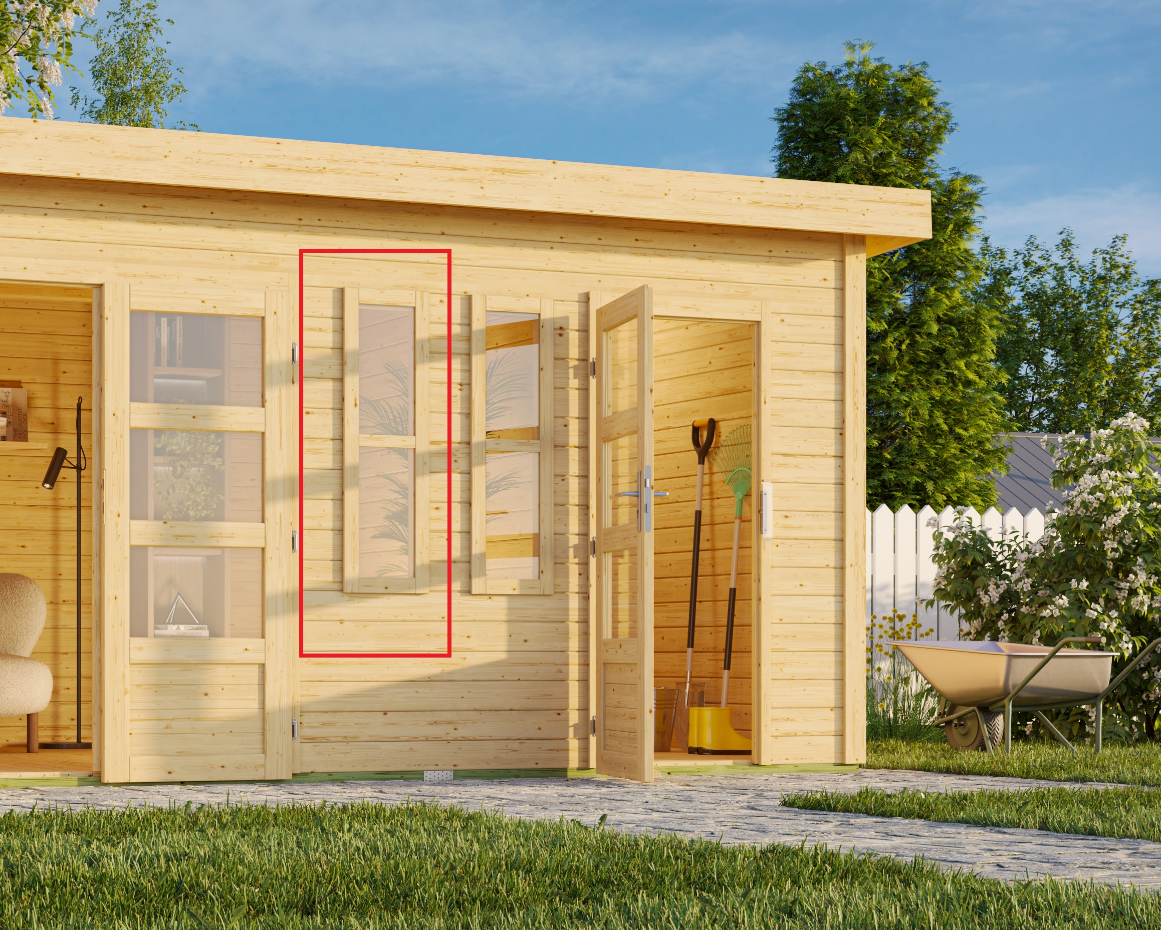 Wooden house, garden house, building material, window, wooden façade