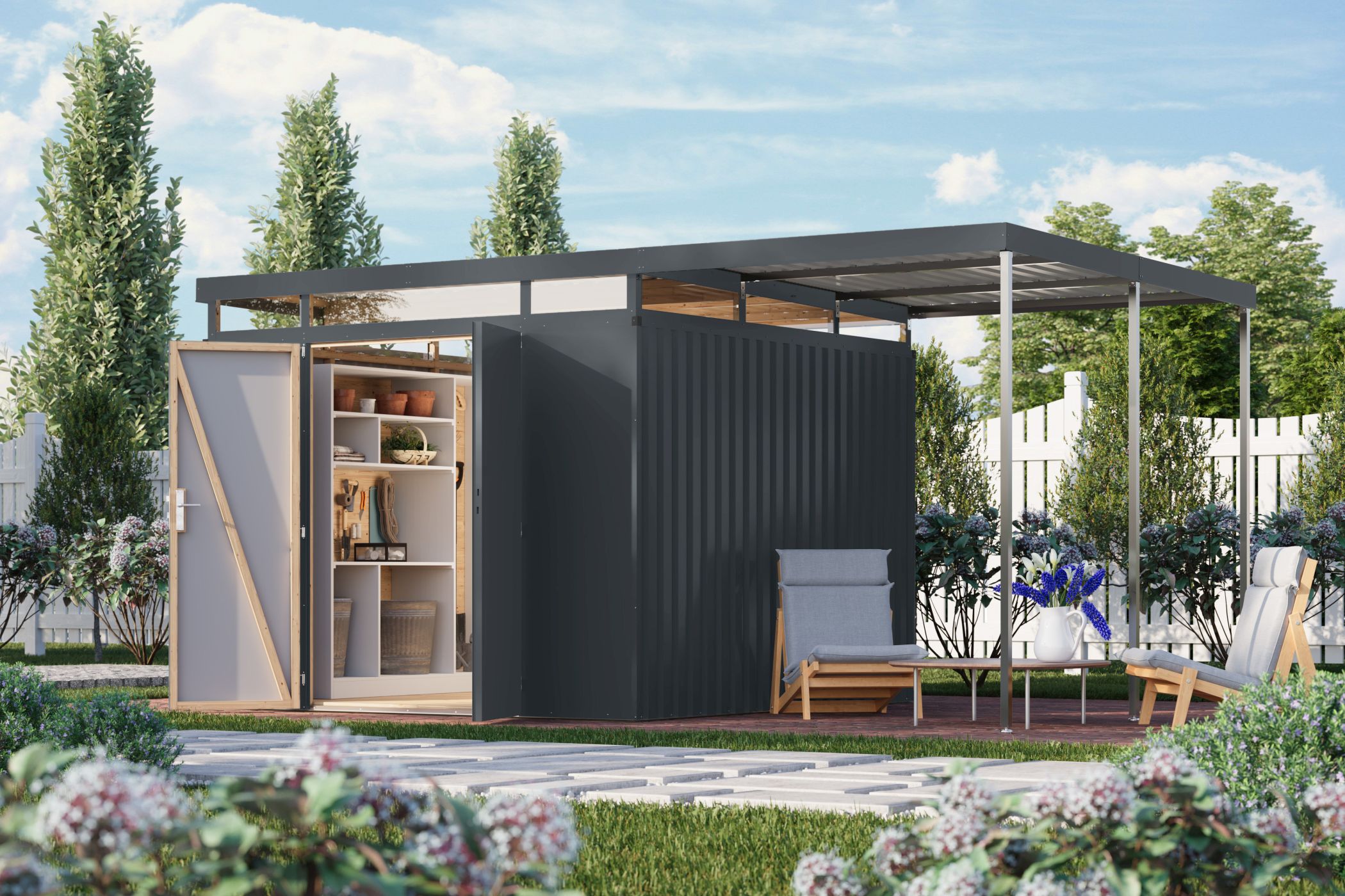 Interior Design, Backyard, Outside, Shelter, Grass