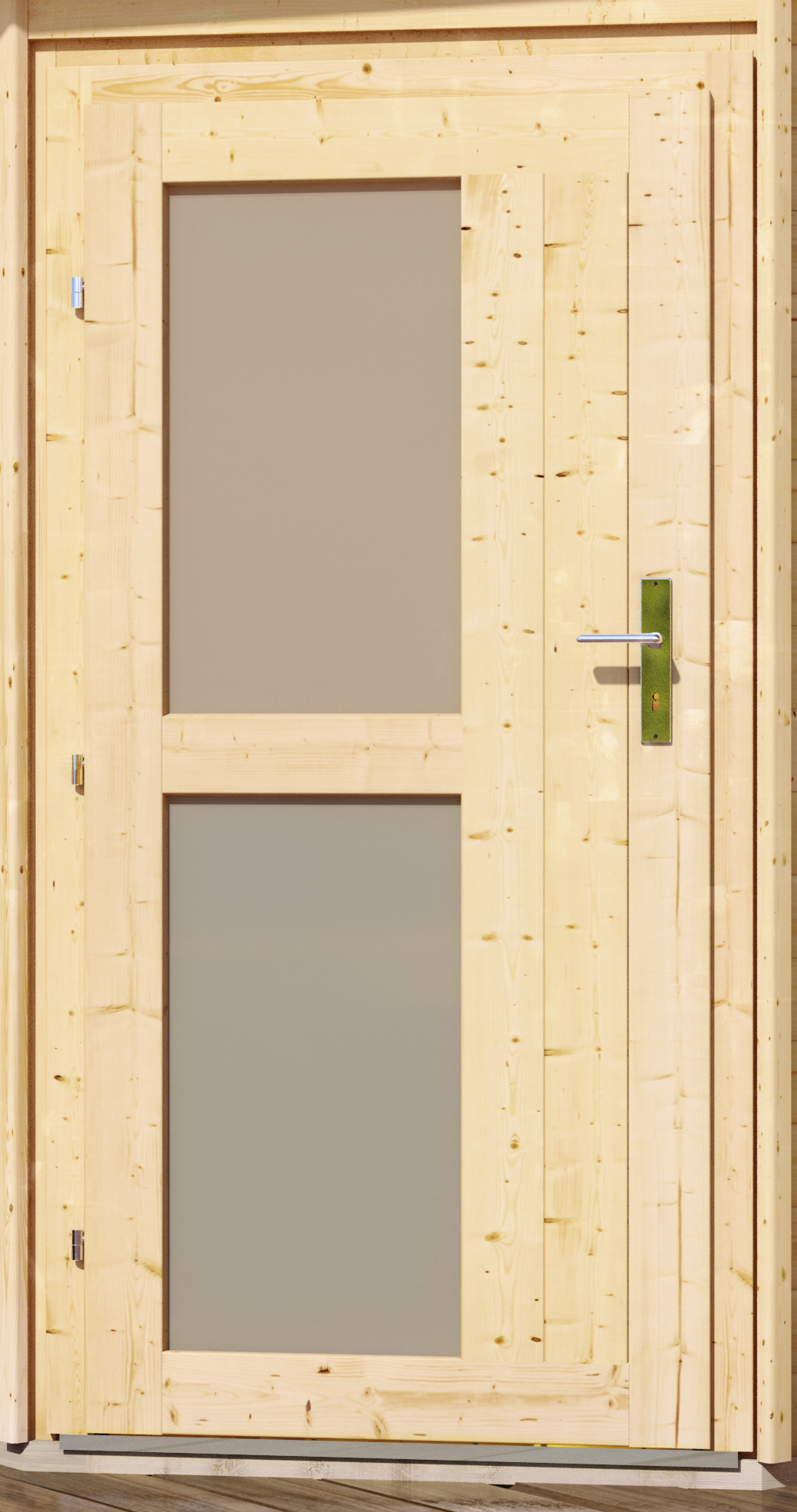 Karibu sauna house door