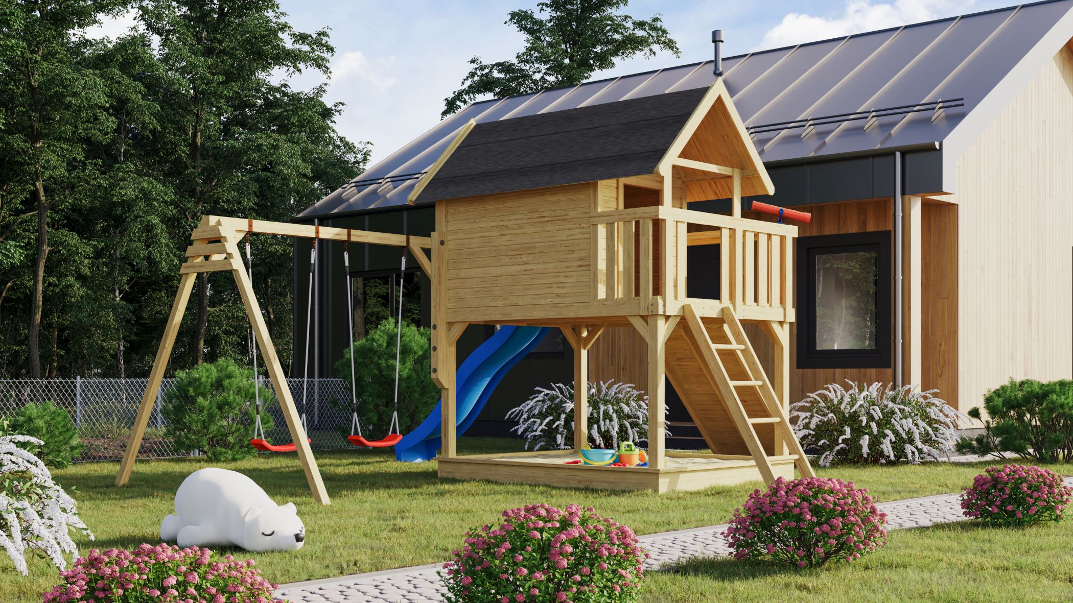 Action Set Stilt House Fidel