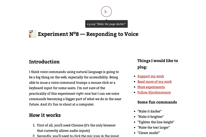 Responding to Voice: An Experimental Voice Control Tool 1