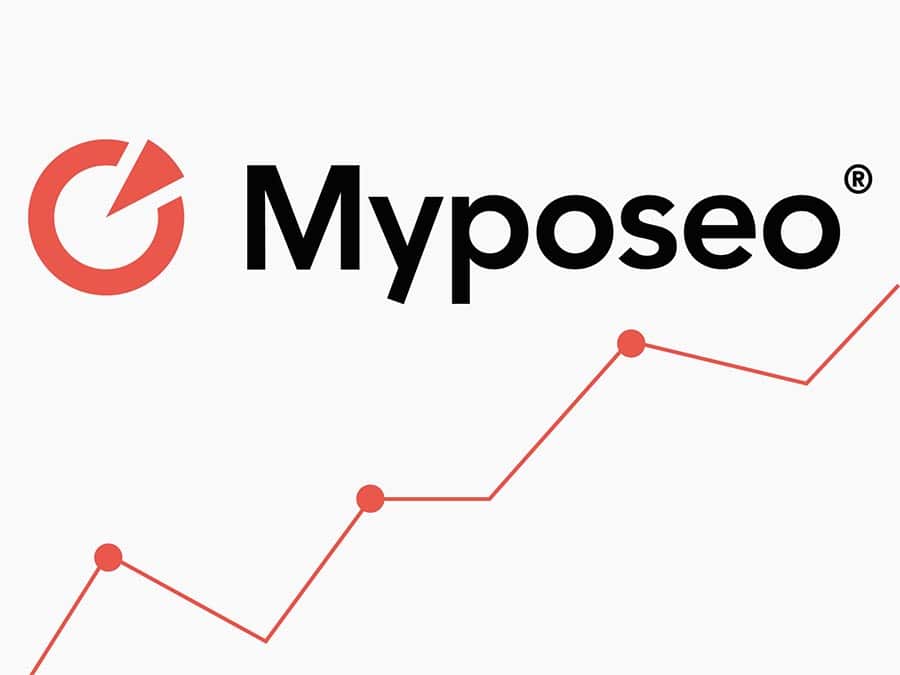The myposso logo with an upward-pointing arrow.