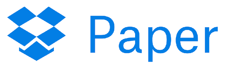 A blue logo with the word paper on it.