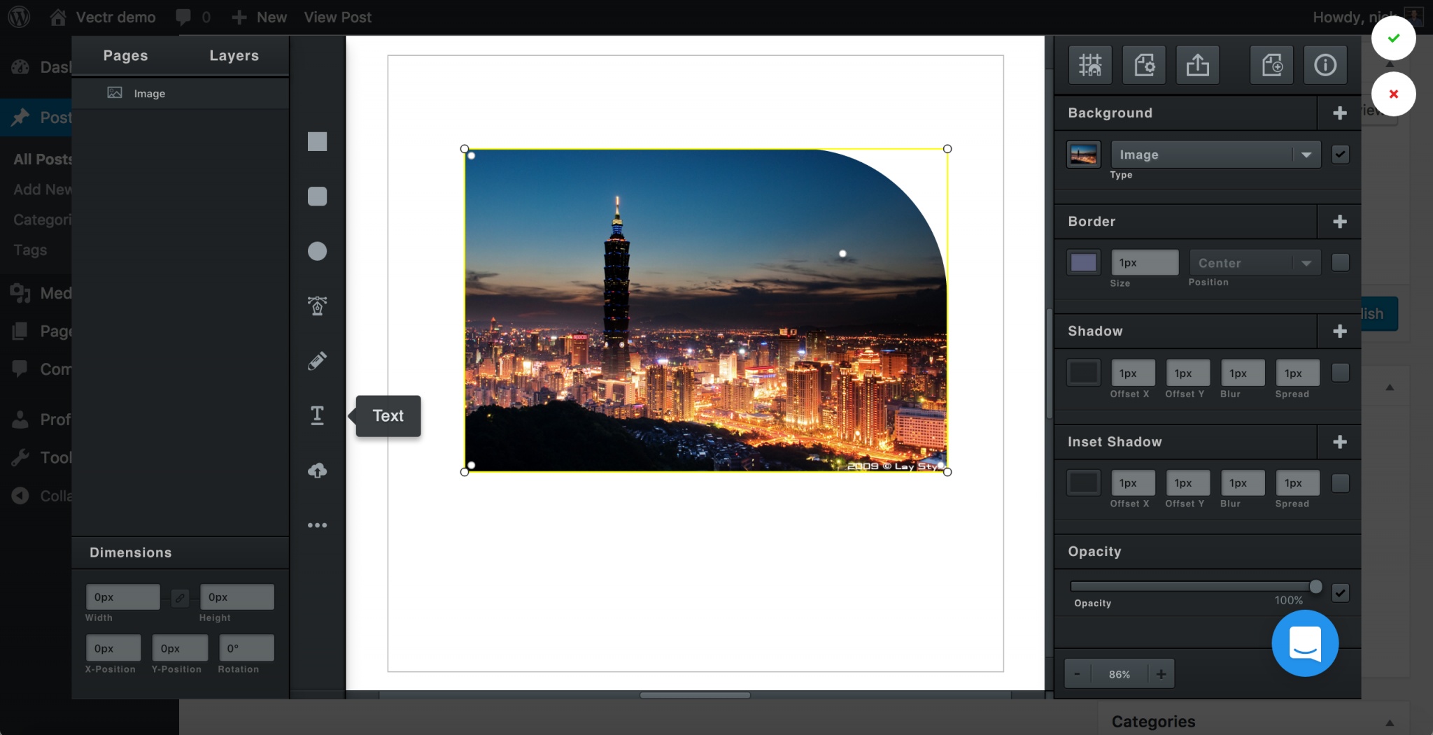 A screenshot of a photo editor on a computer screen.