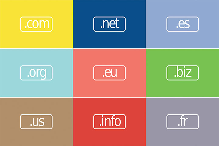 Multiple categories of domain name extensions