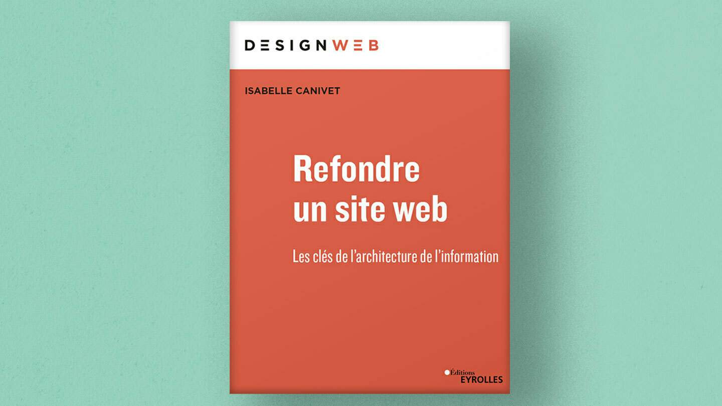 A book cover featuring 'redesigning a website' with a focus on information architecture.