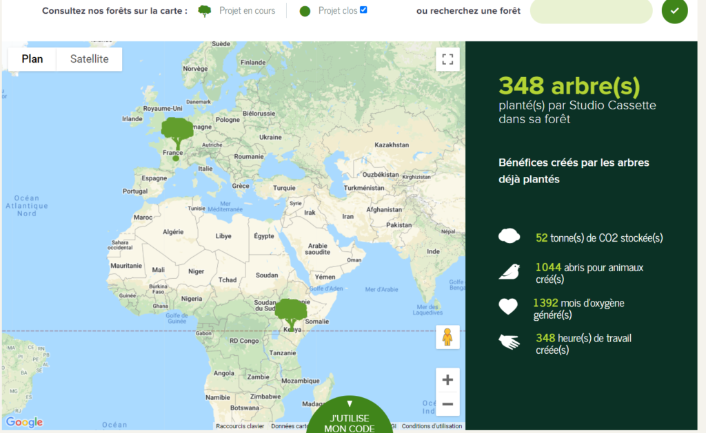 Compensation of our carbon footprint 2021 1