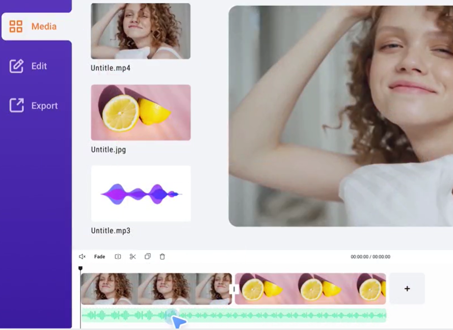FlexClip video editor with lemons.
